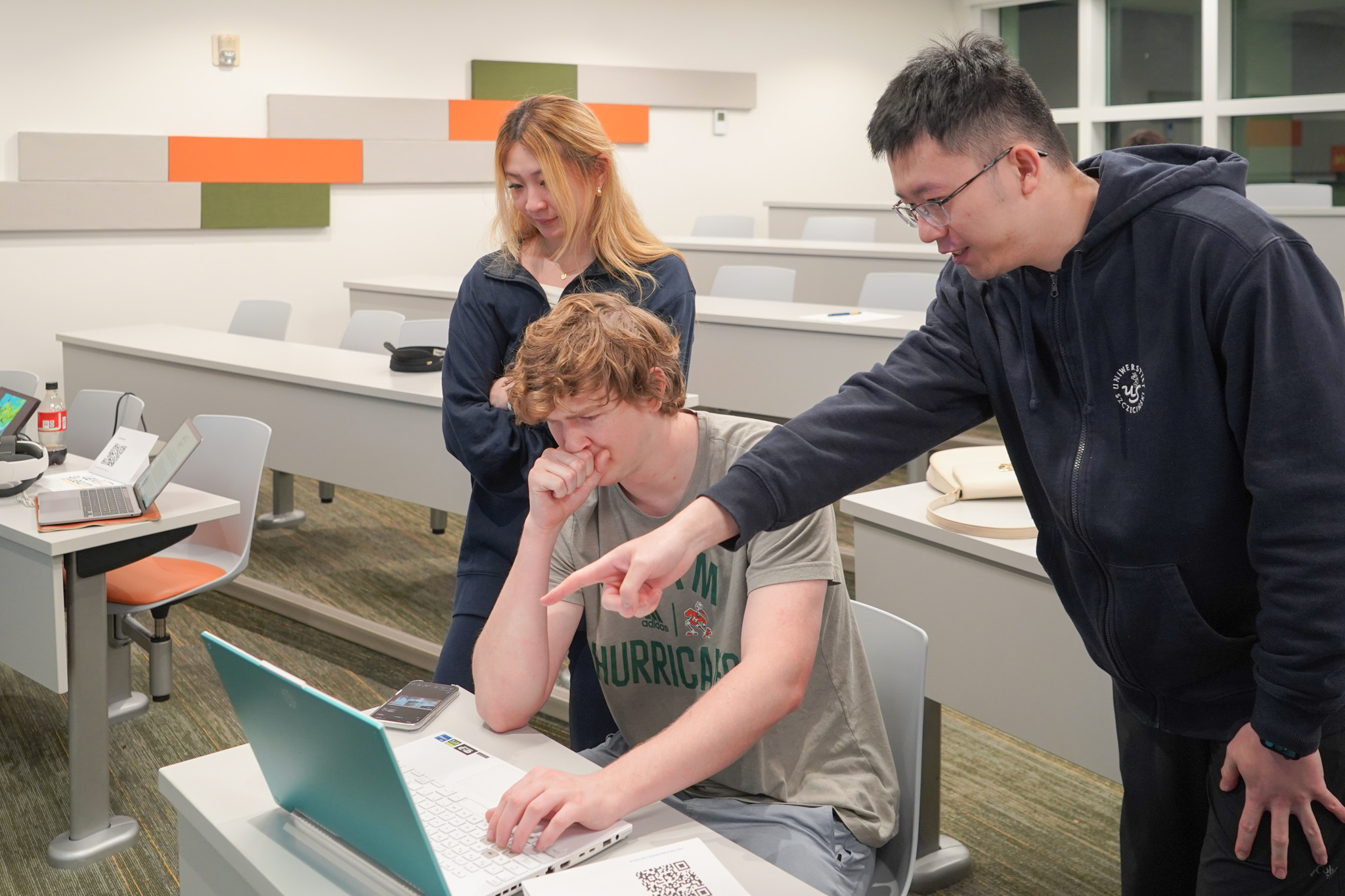 Playtester smiling during gameplay